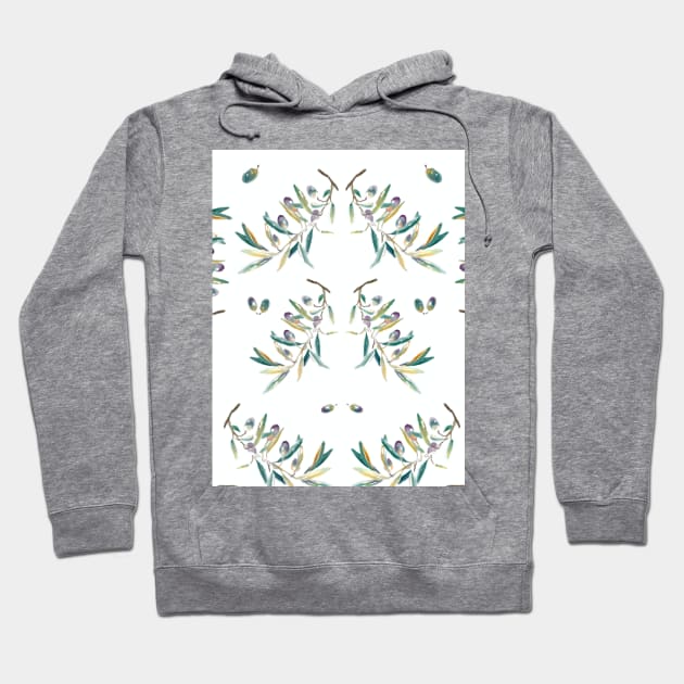 Olive - watercolor seamless pattern Hoodie by shikita_a